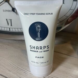 Sharps Barber and Shop Daily Prep Foaming Scrub New. Oil free scrub. Brightens.